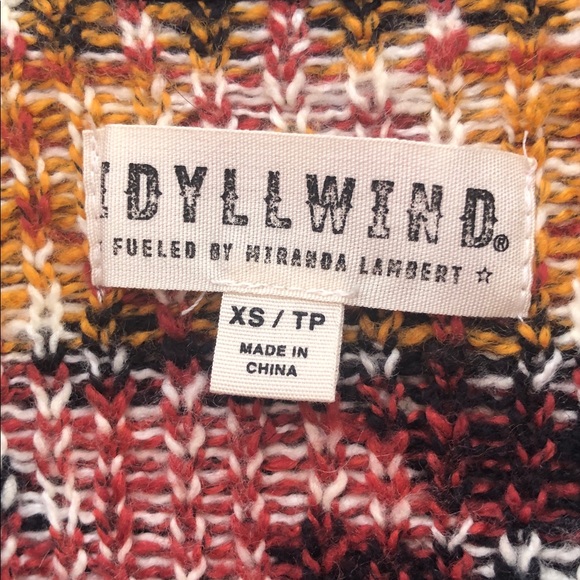 Idyllwind Southwestern Cotton Blend Fringed Cardigan Sweater Size XS - Picture 3 of 11